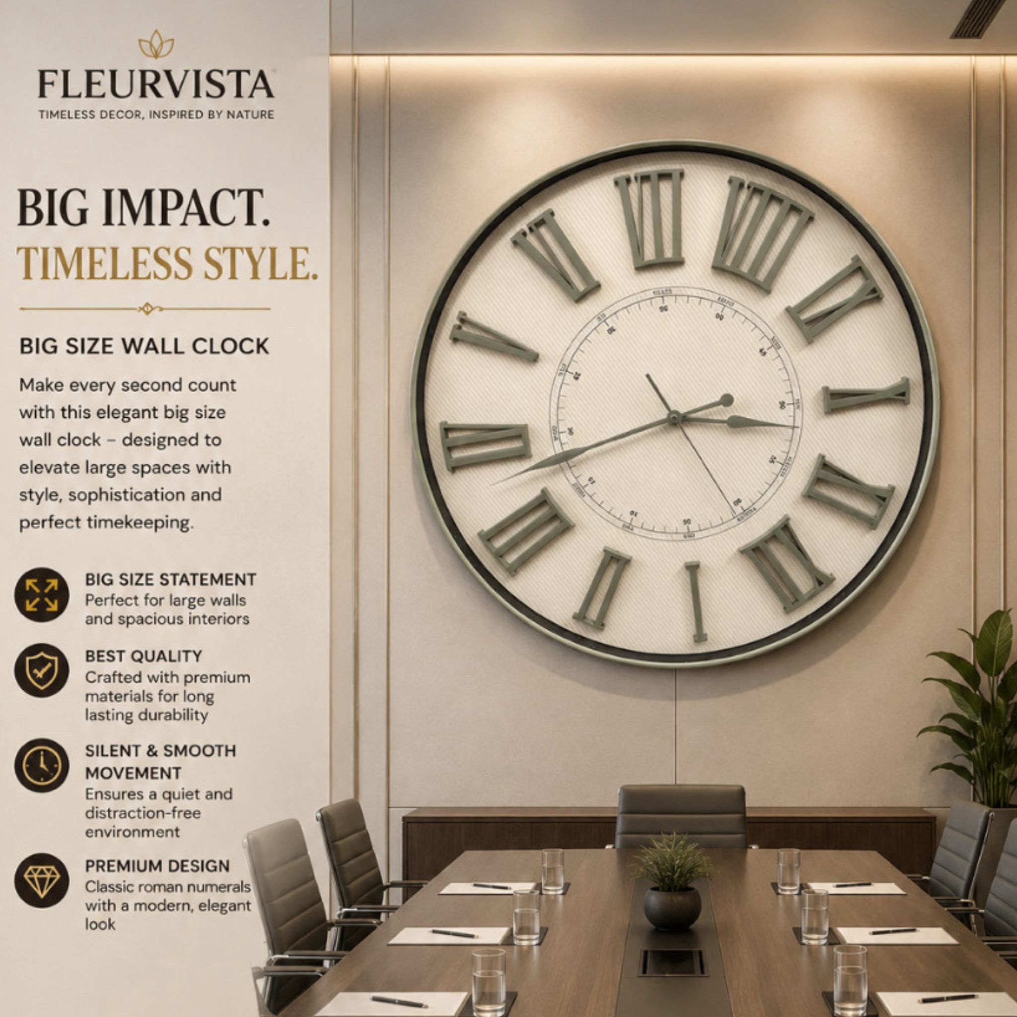 Big Impact Timeless Style Wall Clock