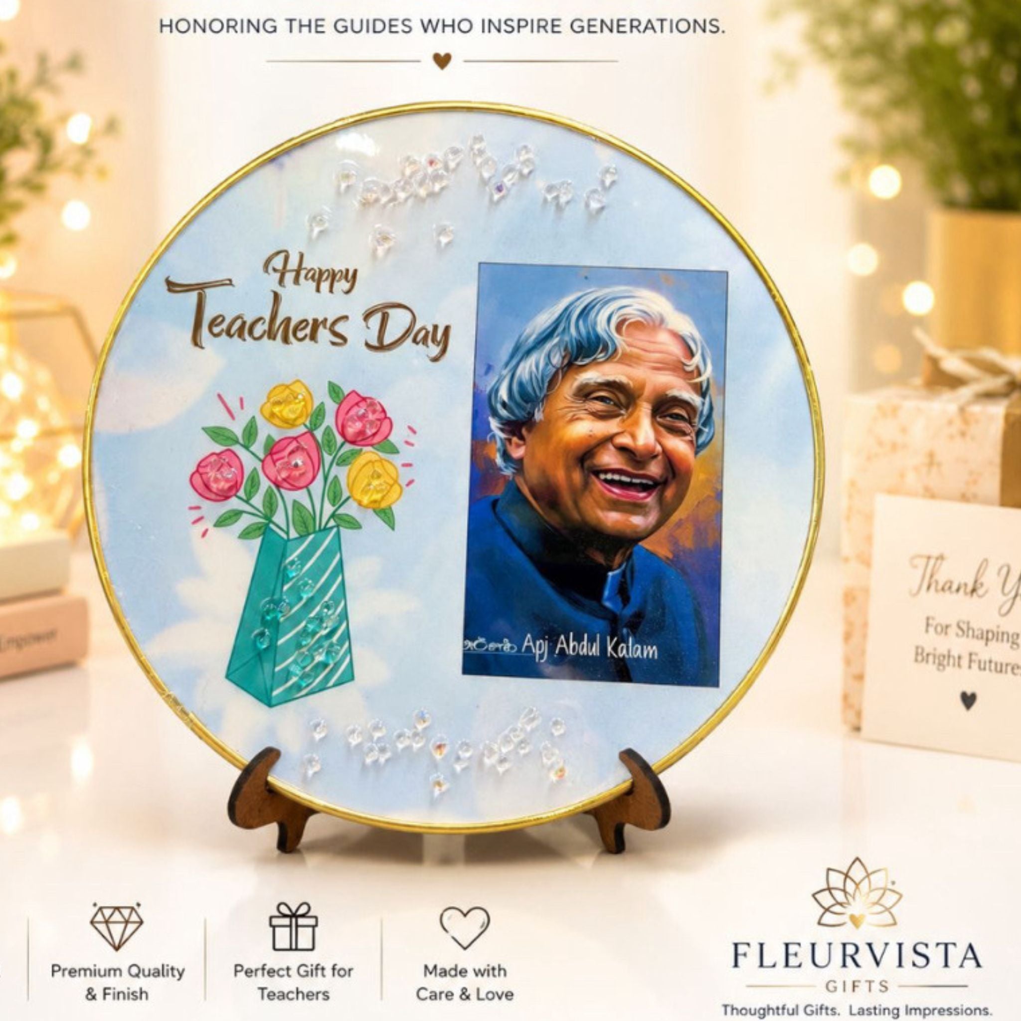 Teachers' Day Decorative Crystal Plate