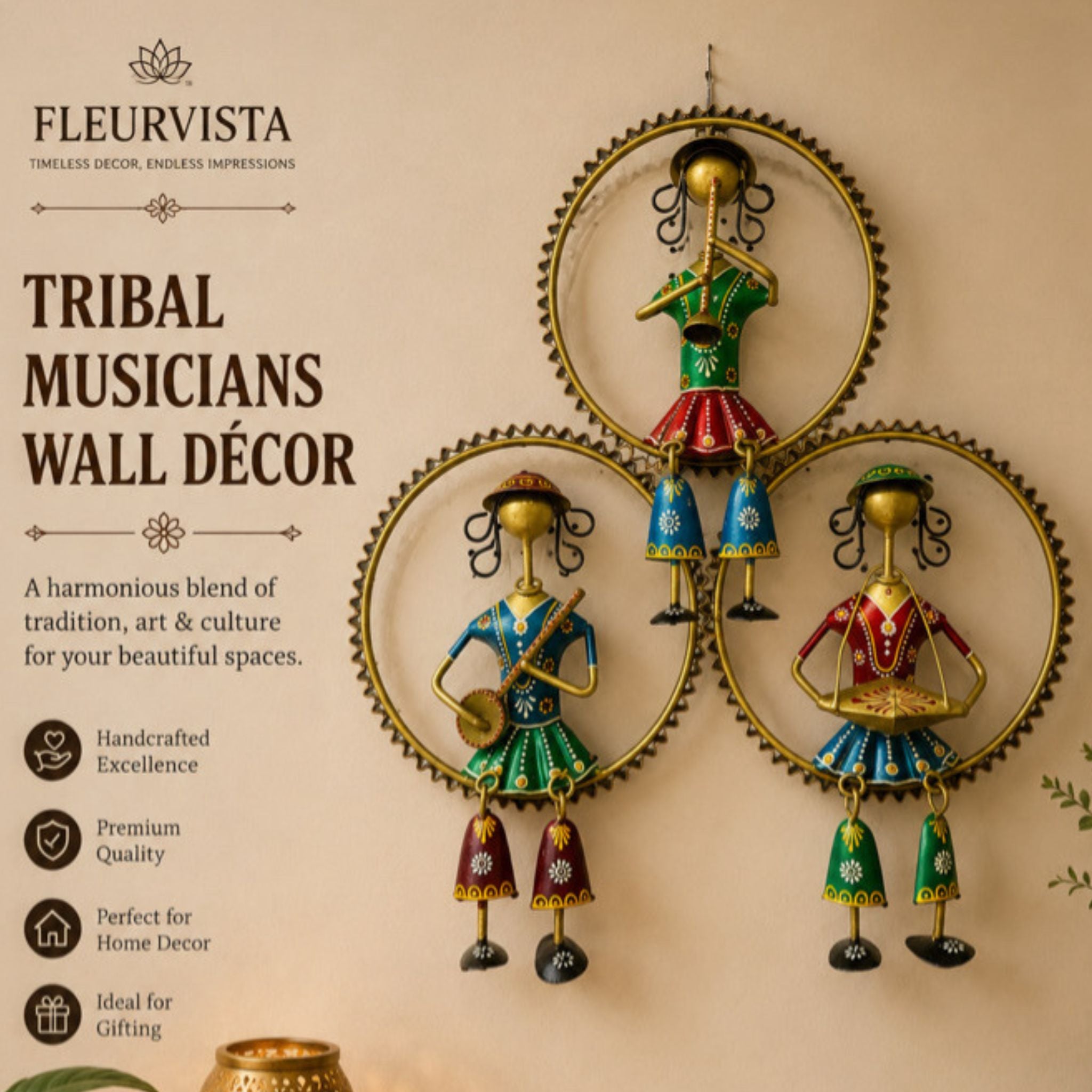 Tribal Musicinans Wall Decor
