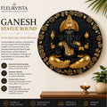 Round 3D Ganesh Wall Decor